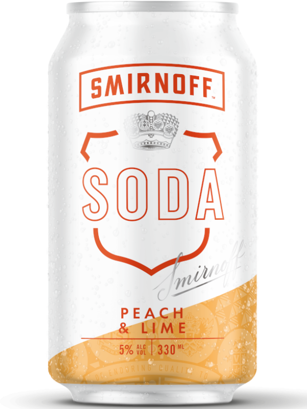 SMIRNOFF SODA PEACH & LIME