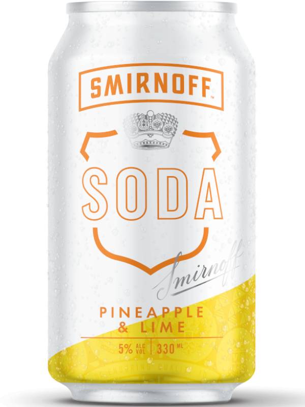 SMIRNOFF SODA PINEAPPLE & LIME